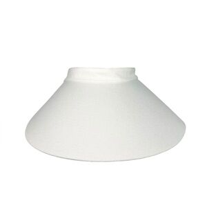 Fendi White Canvas Visor Hat | Leather Strap | Made in Italy